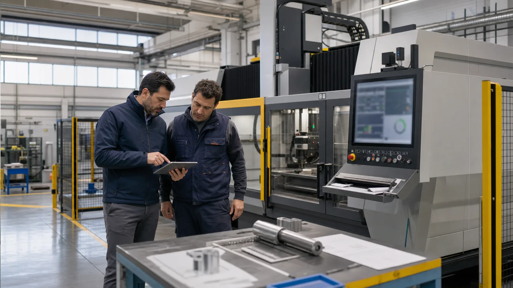 Impianto industriale moderno oggetto di investimento in transizione tecnologica, macchinari e struttura in acciaio, luce diurna, fotografia documentaria